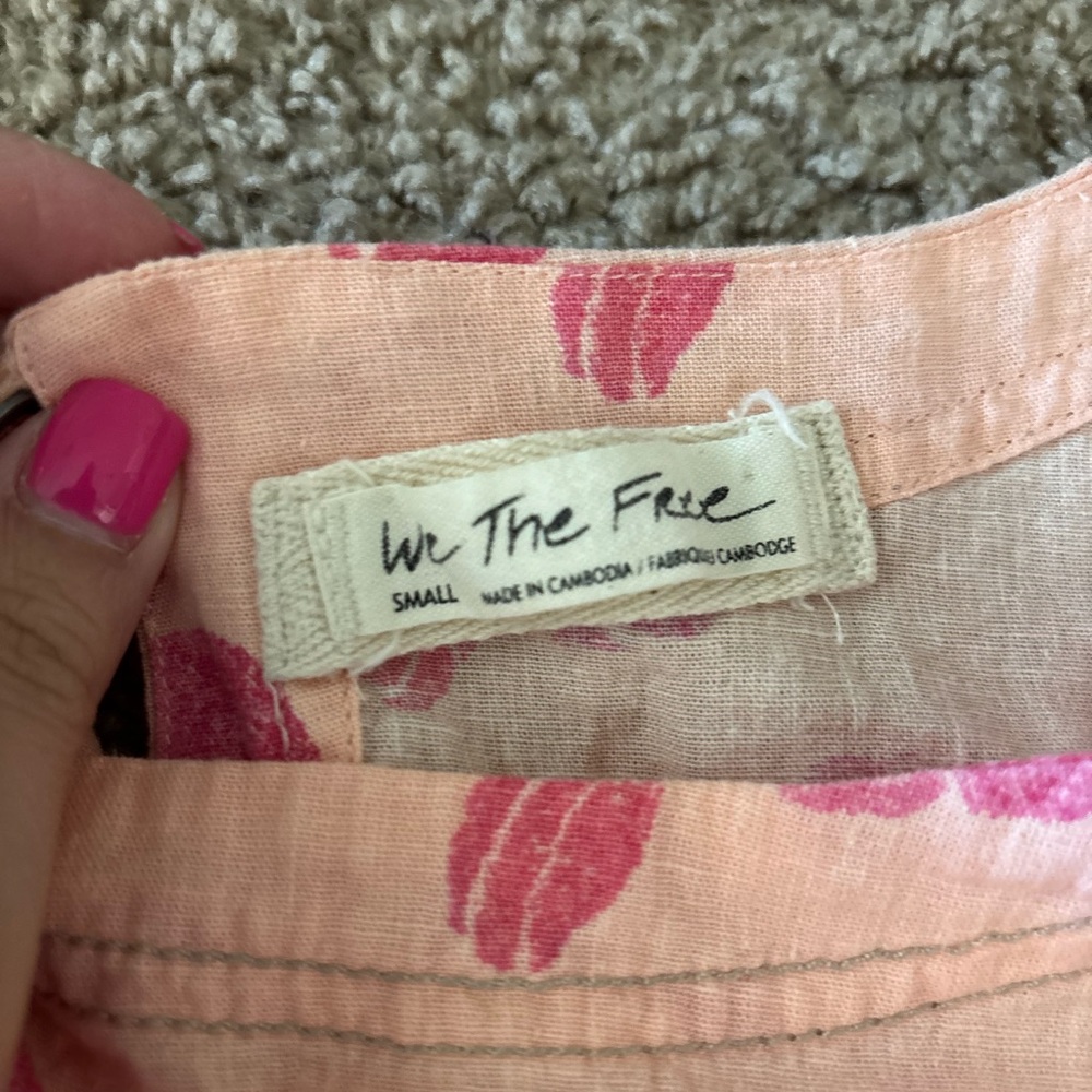 Free People Moon City Printed Top Size Small - Picture 6 of 8